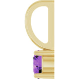 14K Yellow Imitation Amethyst Solitaire Charm/Pendant