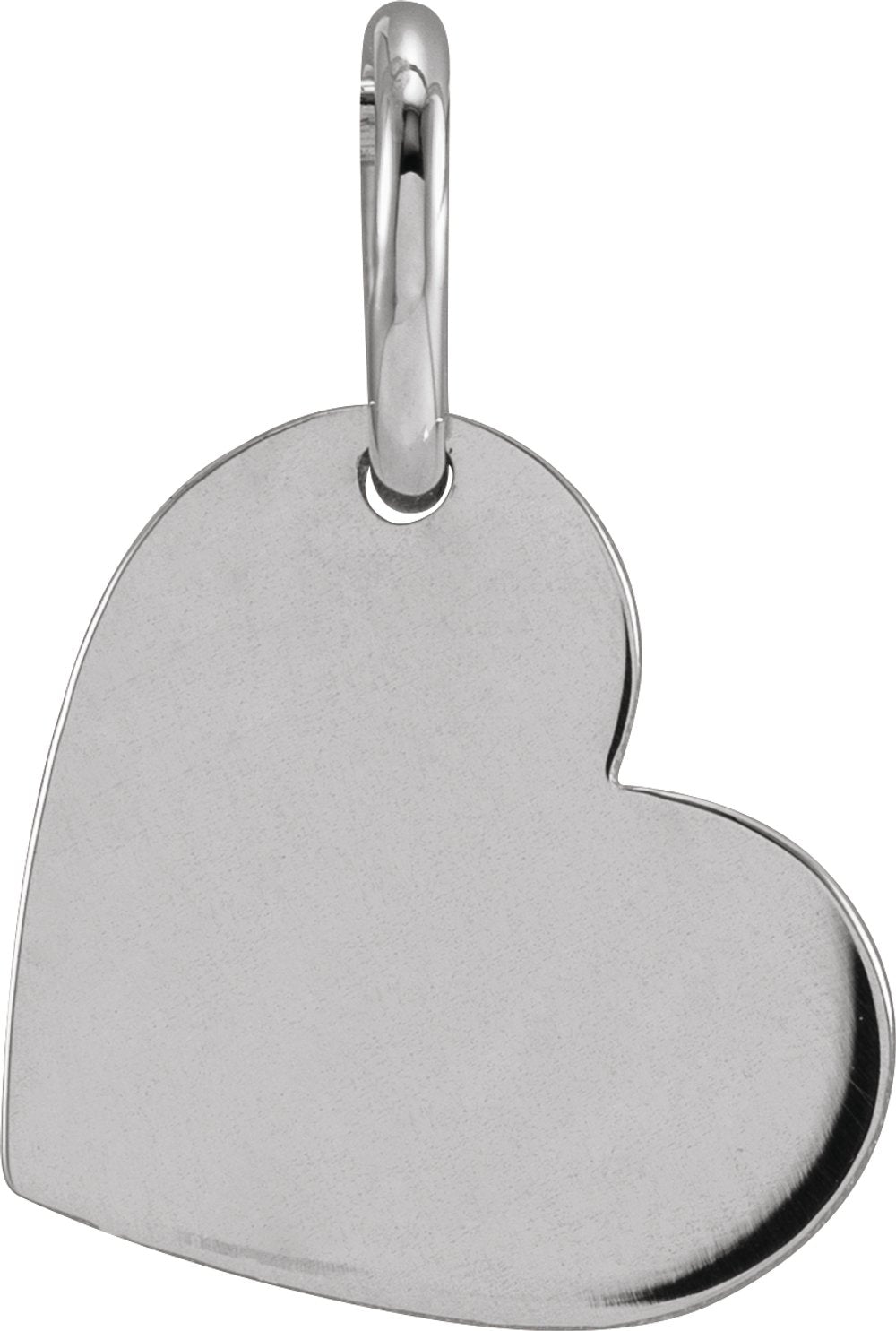 14K White Gold Be Posh® Engravable Heart Pendant
