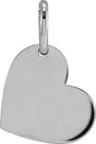 14K White Gold Be Posh® Engravable Heart Pendant