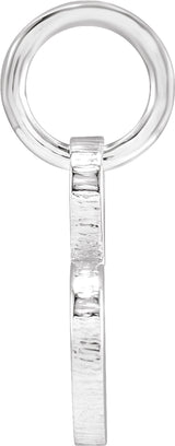 14K White Gold Be Posh® Engravable Heart Pendant