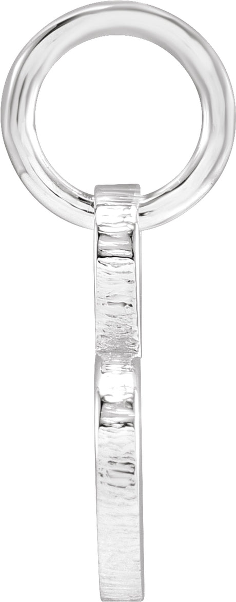 14K White Gold Be Posh® Engravable Heart Pendant