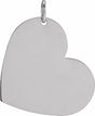 14K White Gold Be Posh® Engravable Heart Pendant