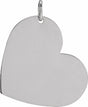 Sterling Silver Be Posh® Engravable Heart Pendant