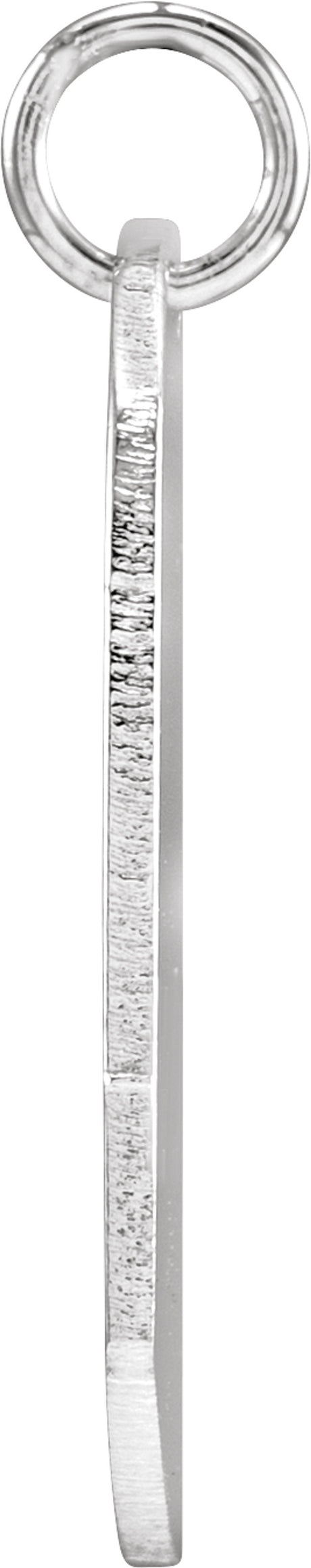 14K White Gold Be Posh® Engravable Heart Pendant