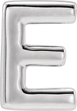 Sterling Silver Block Initial E Slide Pendant