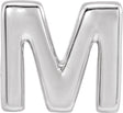 Sterling Silver Block Initial M Slide Pendant