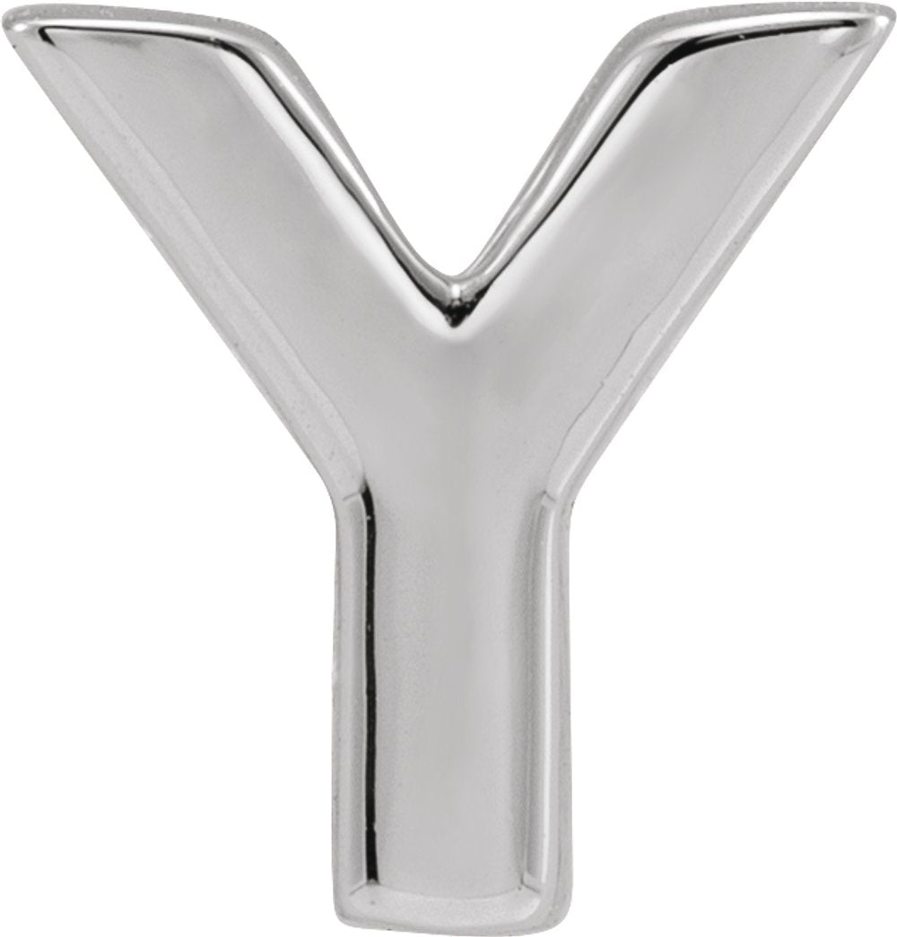 Sterling Silver Block Initial Y Slide Pendant