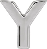 Sterling Silver Block Initial Y Slide Pendant