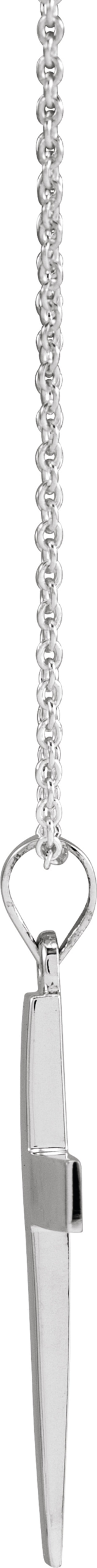 Sterling Silver Cross 18" Necklace
