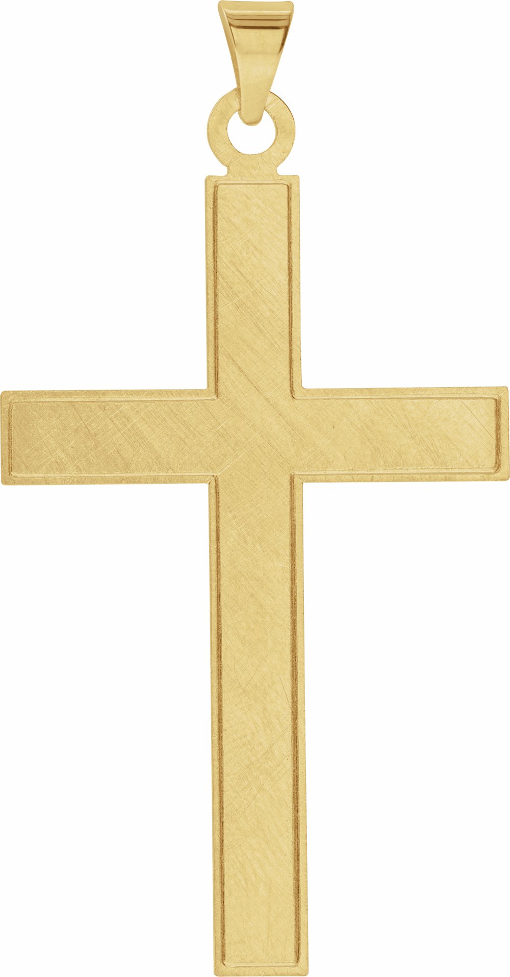 14K Yellow 39x25 mm Cross Pendant