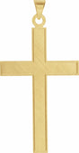 14K Yellow 39x25 mm Cross Pendant