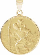 18K Yellow 25 mm St. Christopher Medal