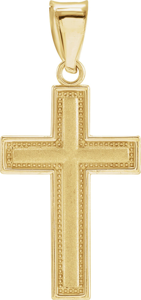 14K Yellow 20x13 mm Cross Pendant