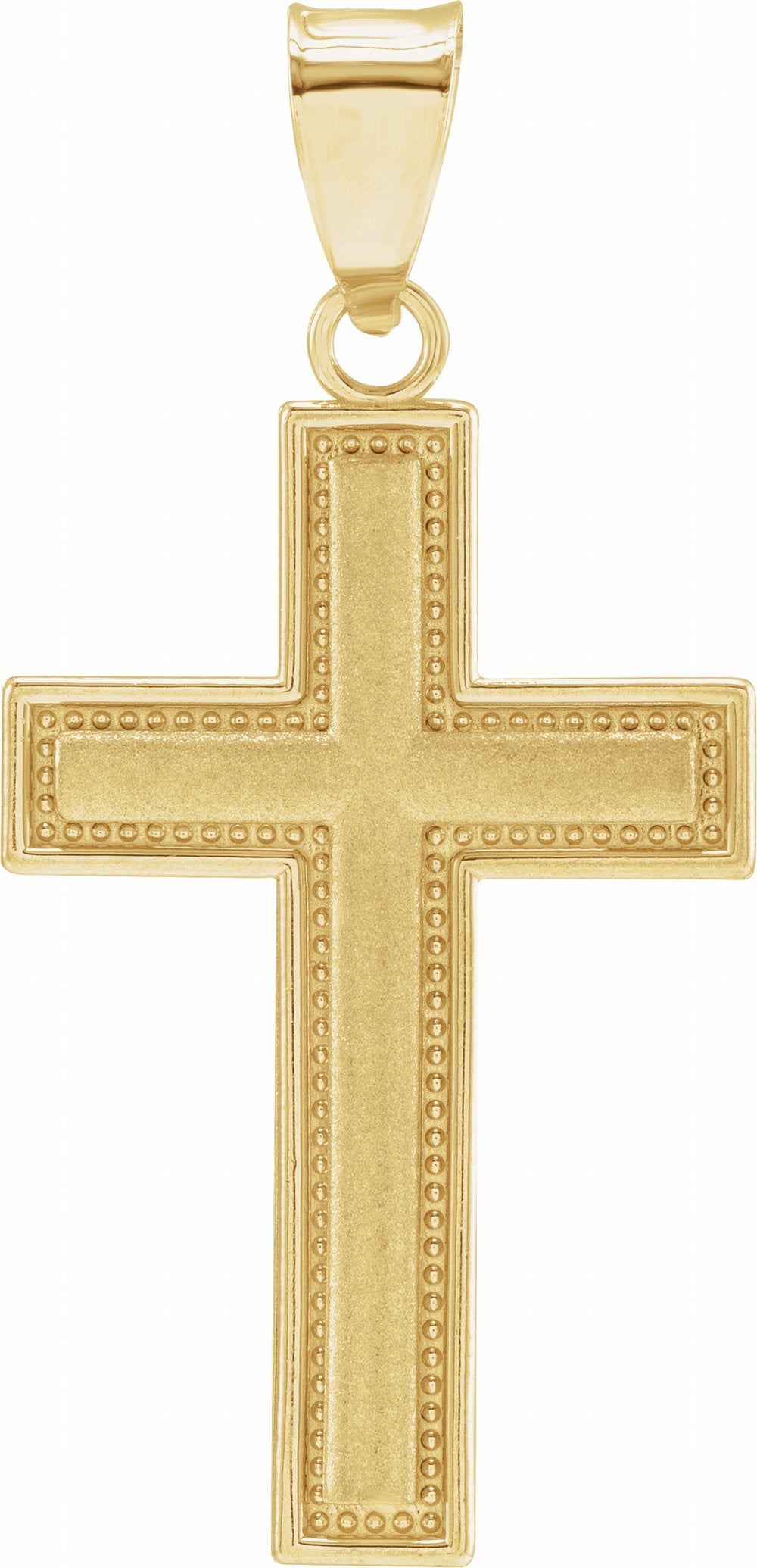 14K Yellow 23.75x15.5 mm Cross Pendant