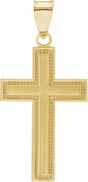 14K Yellow 23.75x15.5 mm Cross Pendant