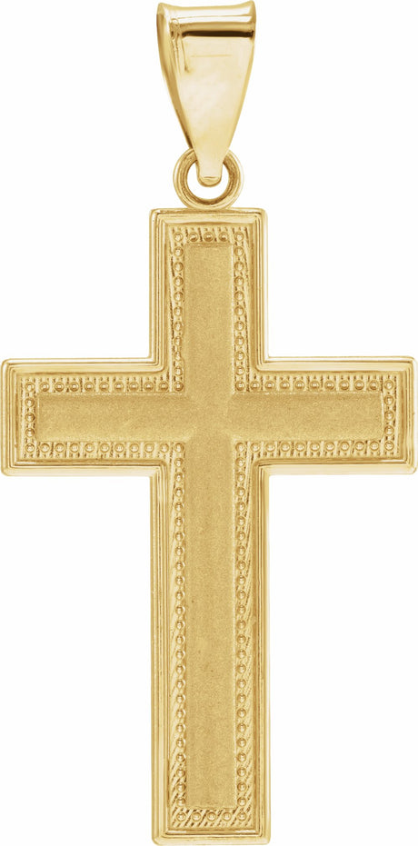 14K Yellow 29x19 mm Cross Pendant