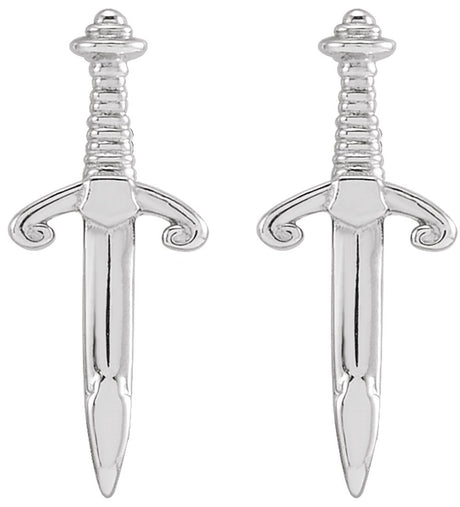 Sterling Silver Dagger Earrings