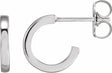 14K White Gold 15 mm Hoop Earrings
