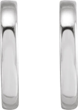14K White Gold 15 mm Hoop Earrings