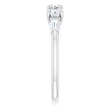 14K White 9/10 CTW Lab-Grown Diamond Three-Stone Anniversary Band