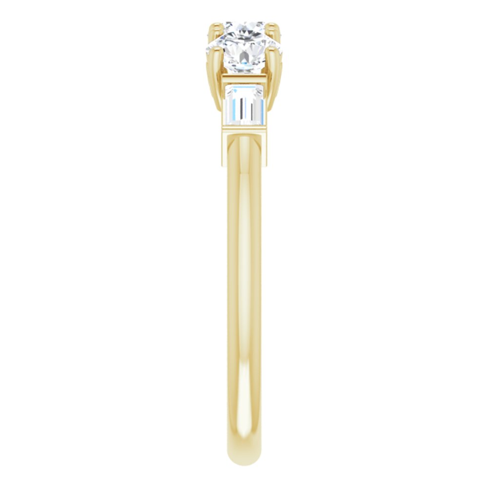 14K Yellow 9/10 CTW Lab-Grown Diamond Three-Stone Anniversary Band