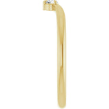 14K Yellow Gold .06 CT Natural Diamond Stackable V Ring