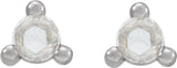 Sterling Silver 1/5 CTW Rose-Cut Natural Diamond Earrings