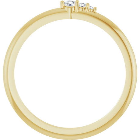 14K Yellow Gold .05 CTW Natural Diamond Graduated Stackable Ring