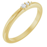 14K Yellow Gold .05 CTW Natural Diamond Graduated Stackable Ring