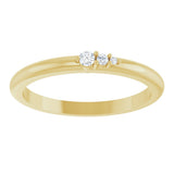 14K Yellow Gold .05 CTW Natural Diamond Graduated Stackable Ring