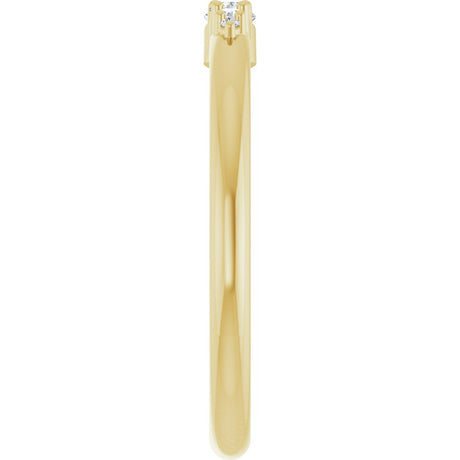 14K Yellow Gold 1/10 CTW Natural Diamond Graduated Stackable Ring