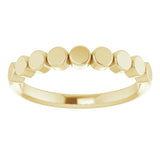 14K Yellow Gold Geometric Stackable Ring