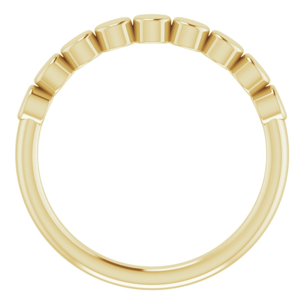14K Yellow Gold Geometric Stackable Ring