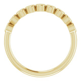 14K Yellow Gold Geometric Stackable Ring
