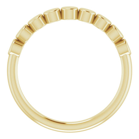 14K Yellow Gold Geometric Stackable Ring