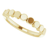 14K Yellow Gold Geometric Stackable Ring