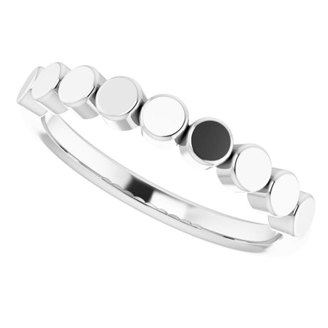 Sterling Silver Geometric Stackable Ring