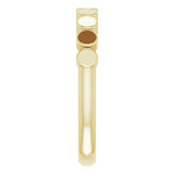 14K Yellow Gold Geometric Stackable Ring