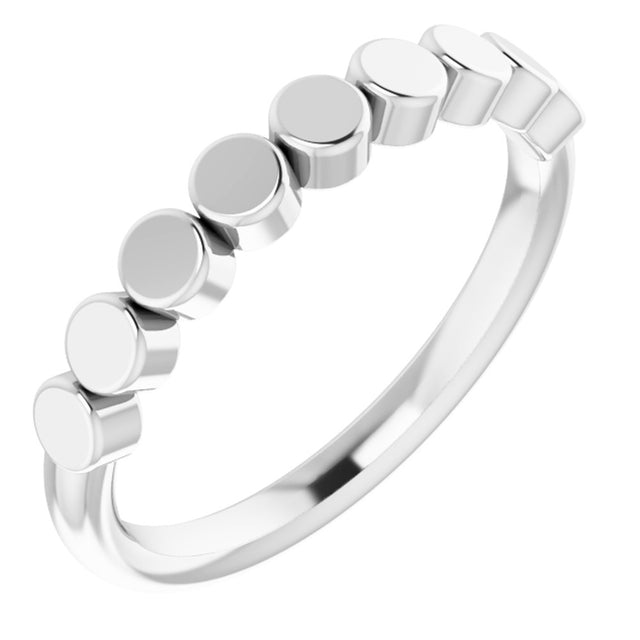 Sterling Silver Geometric Stackable Ring