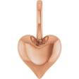 14K Rose Gold Puffed Heart Charm/Pendant