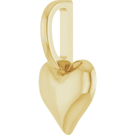 14K Yellow Gold Puffed Heart Charm/Pendant