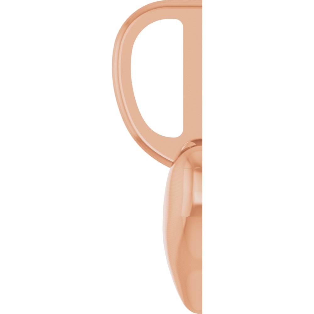 14K Rose Gold Puffed Heart Charm/Pendant