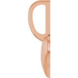 14K Rose Gold Puffed Heart Charm/Pendant