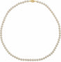 14K Yellow Cultured White Freshwater Pearl 16" Necklace