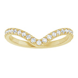 14K Yellow Gold 1/3 CTW Natural Diamond Contour French-Set Band