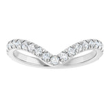 14K White Gold 1/3 CTW Lab-Grown Diamond French-Set Contour Band