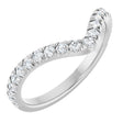 14K White Gold 1/3 CTW Natural Diamond Contour French-Set Band