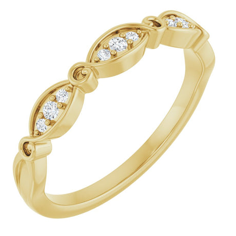14K Yellow Gold 1/10 CTW Lab-Grown Diamond Anniversary Band