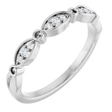 14K White Gold .06 CTW Natural Diamond Anniversary Band