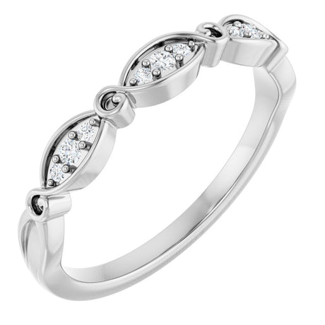 14K White Gold .06 CTW Natural Diamond Anniversary Band